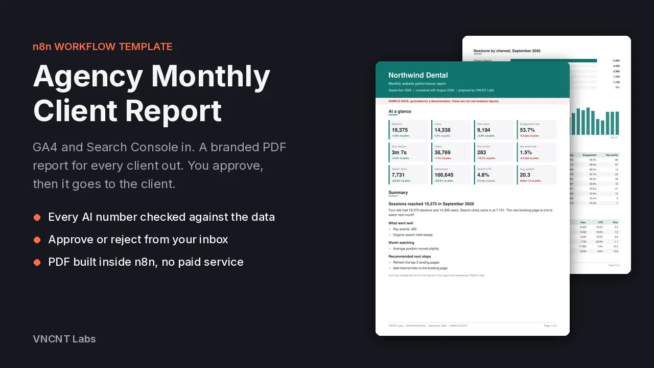 Agency Monthly Client Report cover